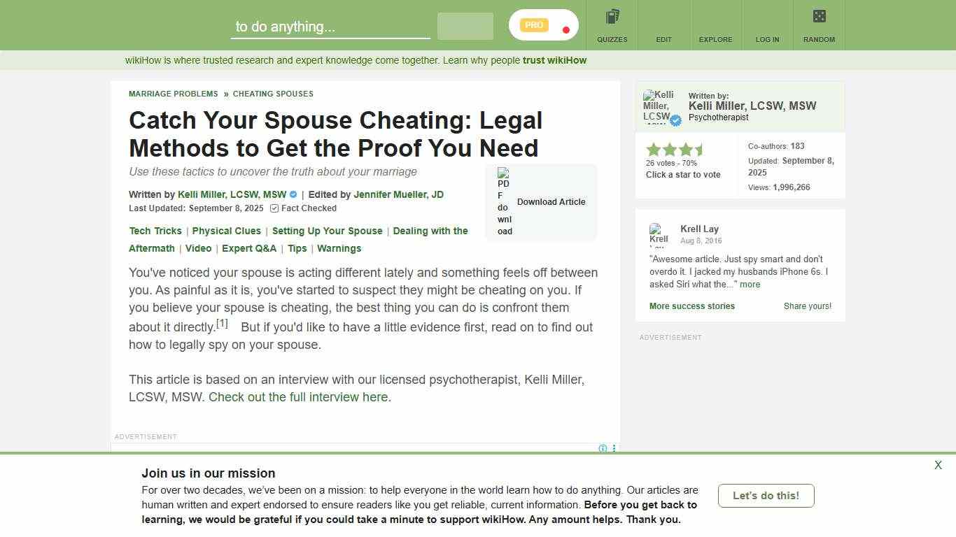 How to Catch Your Cheating Spouse: 13 Legal Ways